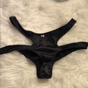 Black size 4  Strappy Bikini Bottom